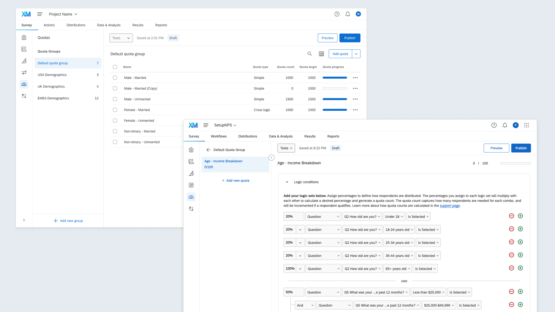 Survey Response Quota Management System